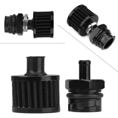 Black Aluminu Valve Cover Oil Cap Breather Fitting w/ Air Filter for Lexus LS1 LS6 LS2 LS3 LS7 LSX Engines