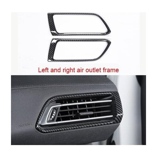 For Peugeot 408 2014-2019 carbon fiber Left and right air outlet frame 2pcs