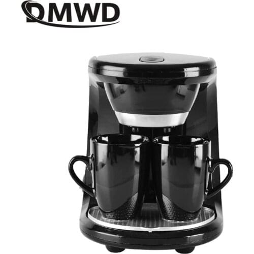 DMWD 2 Cups American Coffee Machine Household Drip Coffee Maker Automatic Espresso Coffee Machine Tea Brewer Filter brew EU US