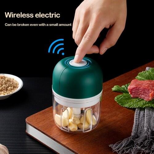 100/250mL Mini Electric Garlic Chopper USB Charging Ginger Masher Machine Sturdy Durable Chili Vegetable Crusher Kitchen Tool
