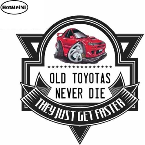 HotMeiNi 13cm x 12.6cm For THEY JUST GET FASTER High Quality Car Stickers Occlusion Scratch Funny Vinyl Car Wrap Decal