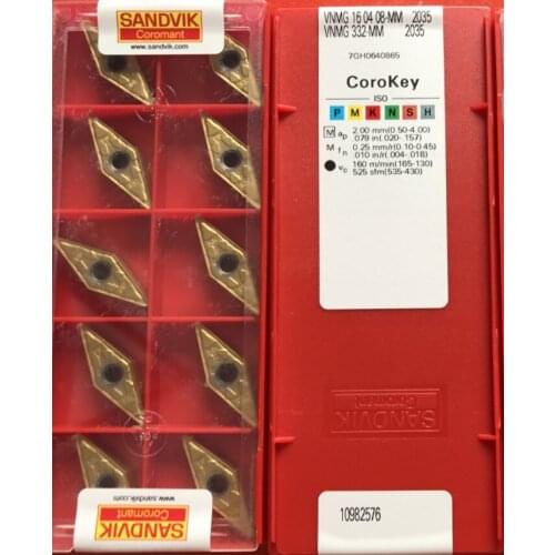 10PCS CARBIDE INSERT VNMG160408MM 2035