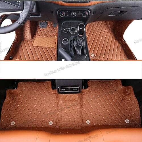 Lsrtw2017 for chery tiggo 5x leather car floor mats rug carpet interior accessories 2017 2018 2019 2020 2021 4 non-slip
