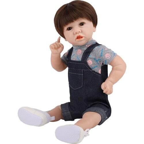 18'' 48CM Fashion Bebe Reborn Baby Dolls soft Vinyl So Truly Like Alive Doll In Brazil Toddler bebe Toy Birthday Gifts