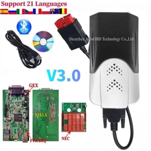 Best V3.0 New VCI Vd Tcs Cdp Pro Obd2 Accessories Scanner for Delphis VD DS150E CDP 2018.R0 Car Truck Diagnostic Tool with USB
