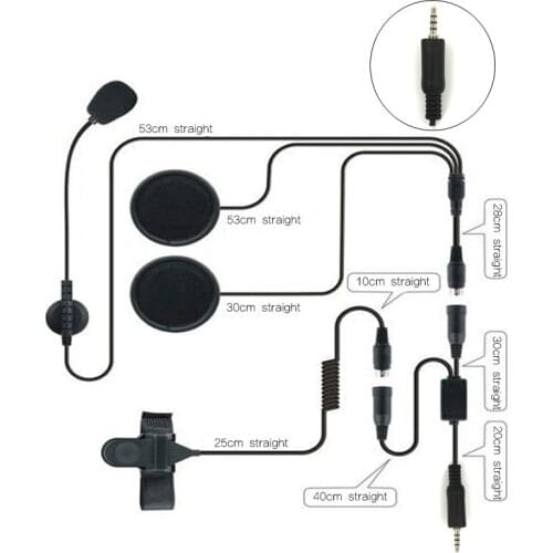 1 Pin Motorcycle Bike Half Helmet Earpiece Headset Mic Microphone for Yaesu Vertex Radio VX-6R 7R 6E 7E 120 127 170 177