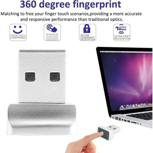 Mini Reader Laptop Office USB Interface Capturing Computer Fingerprint Scanner Security Key Sensor Identification within 0.15s