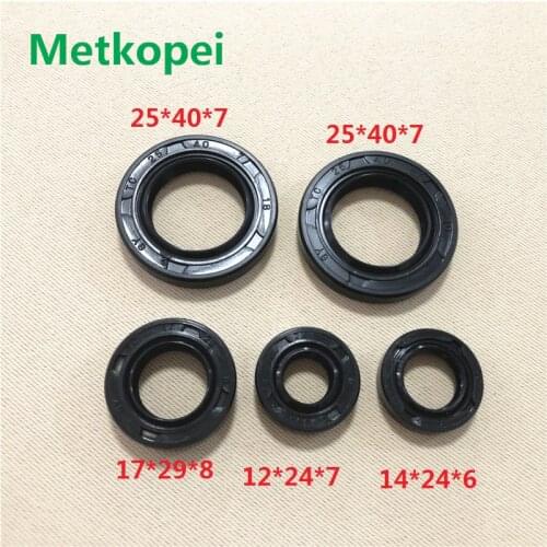 Scooter moped full complete engine oil seal rubber crankshaft gear shaft seal for Suzuki TB50 TB60 D1E41QMB QingQi 50cc TB 50