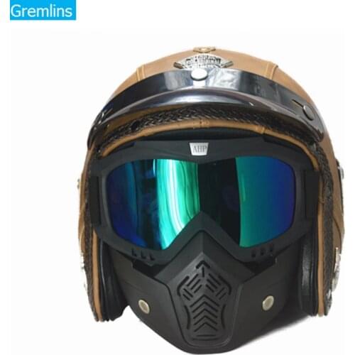 Motorcycle Helmet Open face 3/4 helmet personalized mens womens vintage retro motorcycle cascos de motociclistas helmets