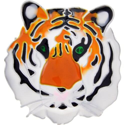 CINDY XIANG Vivid Tiger Head Brooches For Men Cute Animal Leopard Enamel Pins Brooch For Party Casual Office Jewelry Accessories