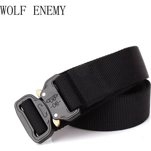 New Tactical Gear Heavy Duty Military Combat Belt Men SWAT Knock Off US Soldier Army Nylon Belts 3.8cm Hunting Accessories