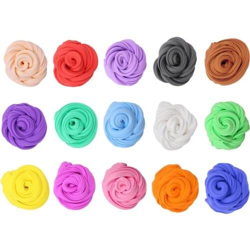 15Colors 20g Fluffy Stretch Cloud Clay Soft Clay Modeling Polymer Clay Sand Plasticine Rubber Mud Ball Kit Stress Relief Kid Toy