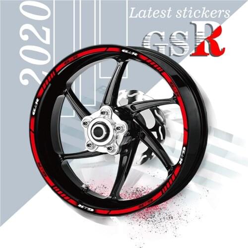 Motorcycle custom stickers tire inner ring wheel stickers decal moto tire rim decoration stripes tape for SUZUKI GSR gsr