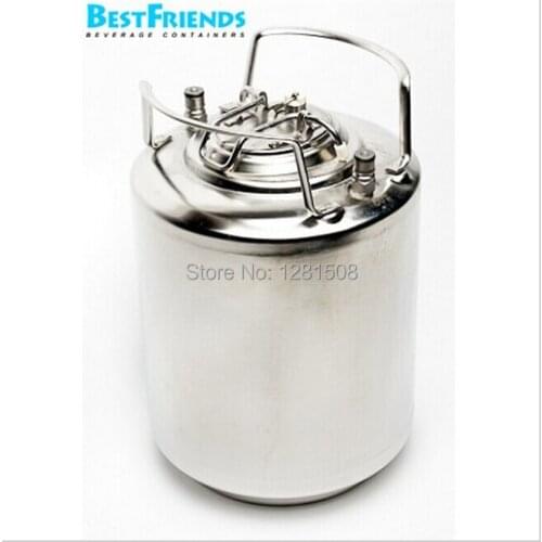 10L Brand New Stainless Steel 304 Ball Lock Cornelius style Beer Keg , Closure Lid with Pressure Relief Valve