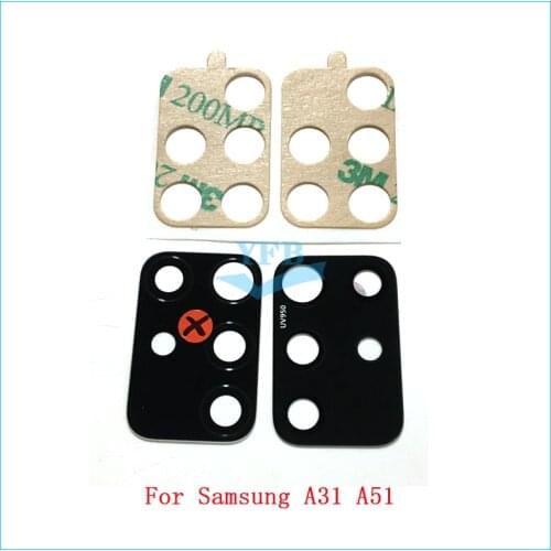 100PCS For Samsung Galaxy A31 A41 A51 A71 A315 A415 A515 A715 Back Rear Camera Glass Lens With Adhesive Replacement Parts