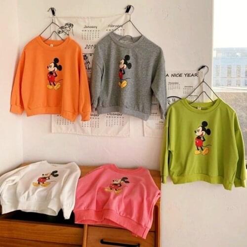 Autumn and Winter Girls Cartoon Pattern Thick Cotton Sweater Sweatshirt New Kids Clothes Children Sweatshirt Baby Girl Clothes