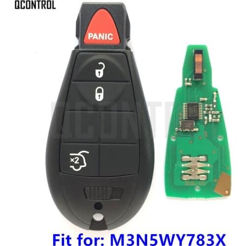 QCONTROL 4 Button New Smart Key for Chrysler 300 Town & Country Vehicle Remote Control Alarm M3N5WY783X or IYZ-C01C with Chip