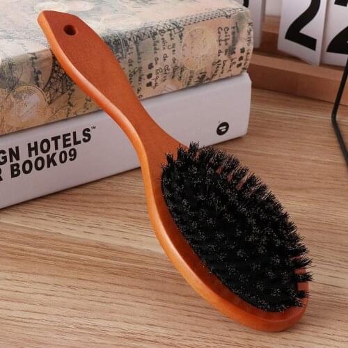 Natural Boar Bristles Hair Brush Salon Anti-corrosion Comb Hair Styling Tool Anti-static Hairdressing Combs