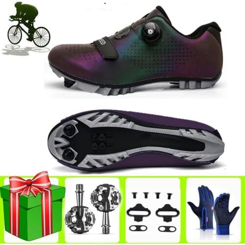 Self-Locking Professional Bike Cycling Shoes Sapatilha Ciclismo MTB SPD Pedals Cleats Waterproof Athletic Bicycle Sneakers