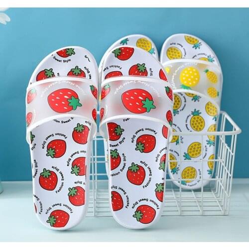 Womens Cute Indoor Floor Slippers Ladies PVC Wear-Resistant Soft Bottom Bathroom Sandals Female Flip Flops Fashion House Shoes