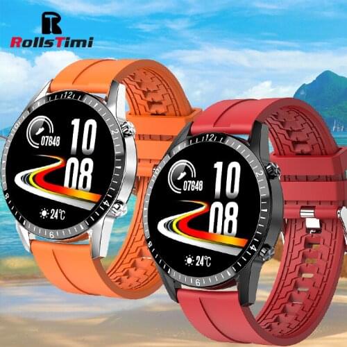 Rollstimi Smart Watch Men Lady Heart Rate Blood Pressure Information Reminder fashion Waterproof smart wristband for Android IOS