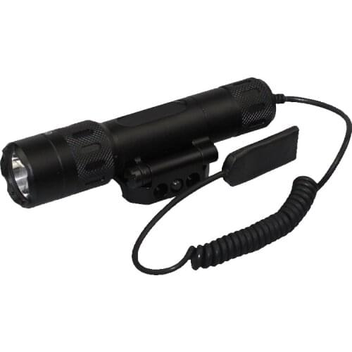 SPINA OPTICS Portable LED Flashlight Hunting Light with Gun Mount Tactical and Remote Switch