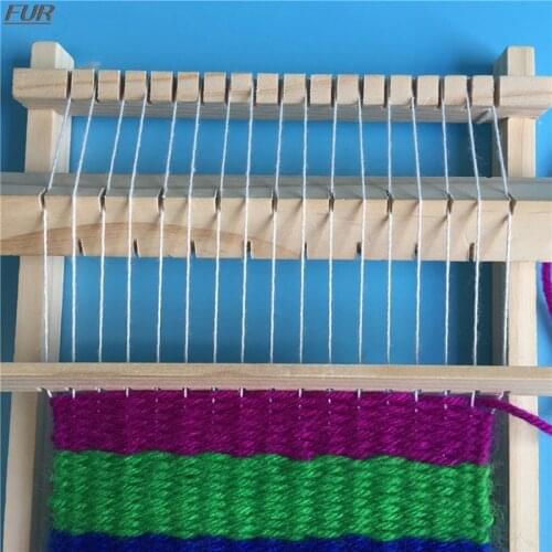 DIY technology small production childrens loom craft yarn hand knitting machine childrens educational wooden toys