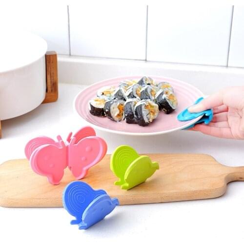Butterfly Shape Kitchen Heat Insulation Silicone Plate For Oven Baking Thickened Gloves Refrigerator Magnetic Stickers
