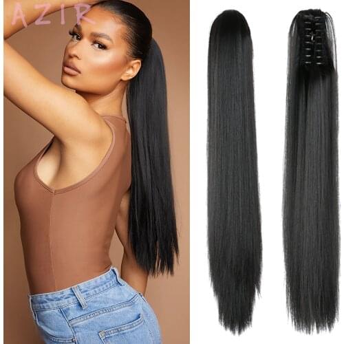 22inch Claw Clip On Ponytail Hair Extension Synthetic Ponytail Extension Hair For Women Pony Tail Hair Hairpiece