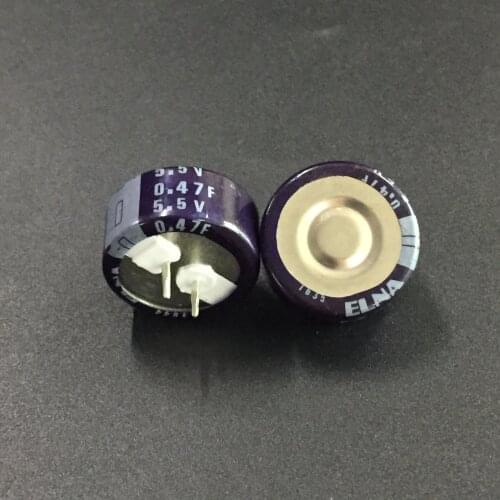 1pcs/5pcs 0.47F 5.5V ELNA DHL Series 21.5x9.5mm 5.5V0.47F Super Farad Capacitor