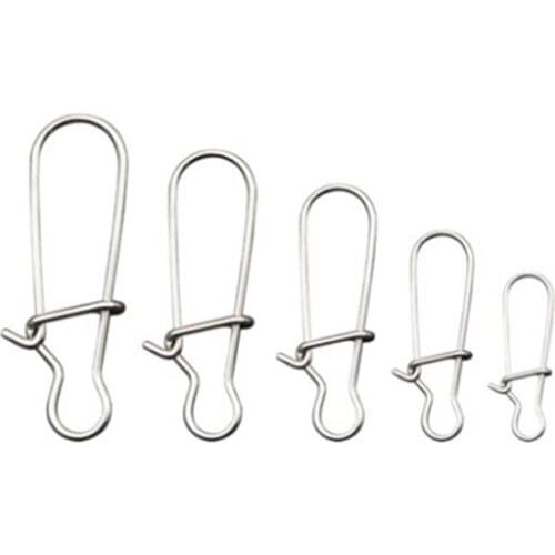 100pcs/Lot 000-6# Steel Stainless Fishing Hook Snap Pin Barrel Swivel Lure Connector Accessories