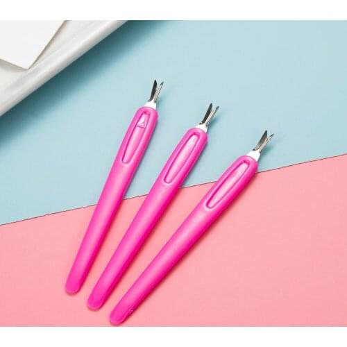 3Pcs Nail Art Stainless Steel Dead Skin Fork Nail Shop Dedicated V-shaped Dead Skin Pushing Shovel Nail Trim Tool Dead Skin Fork