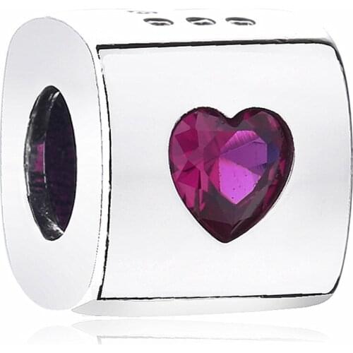 Ajax 100% 925 Sterling Silver Contains A Purple Heart Beads For Bracelet Jewelry making