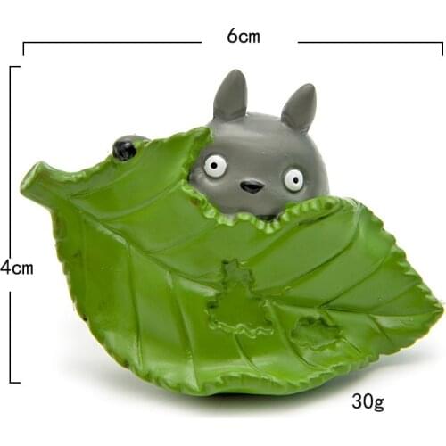 Anime My Neighbor Totoro Take Leaf 4cm Mini Figure Model Doll No Box