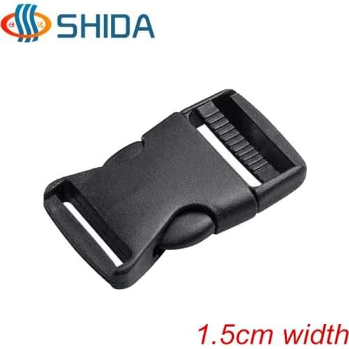 Free Shipping 10pcs 15mm Internal Width One-side Adjustable Release&Security Plastic Buckles for Webbing Straps Backpack Bag
