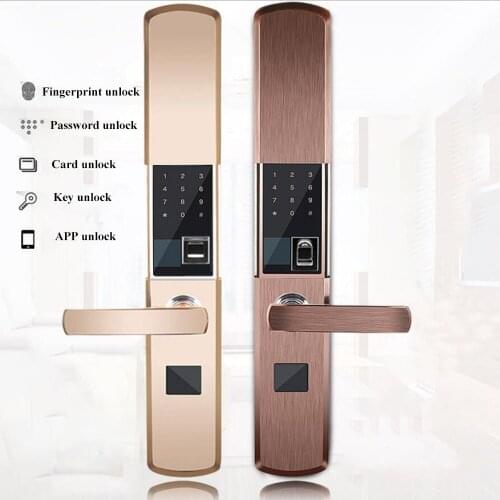 Fingerprint Lock For Home Anti-theft Door Lock Keyless Smart Lock With Digital Password APP Unlock Electromagnetic card lock