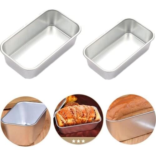 Large Square Cake Mold Brownie Cake Mold DIY Rectangular Mold Aluminum Toast Mold Baking L0Q0