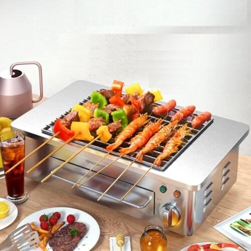 220V Electric Barbecue Grill Commercial And Household Multi Smokeless BBQ Grill Oven Machine Fast Heating