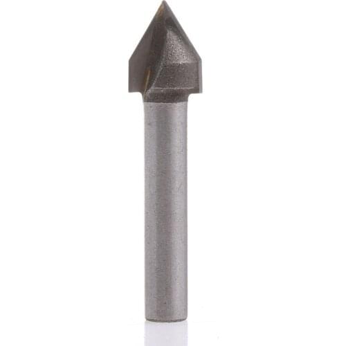 1/4" CNC 60 Degree Router Engraving V Groove Bit Wood Working Tool 6x10mm