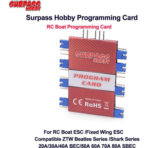 SURPASS HOBBY RC Boat ESC Programming Card Electronic Speed Controller Program For Brushless ESC