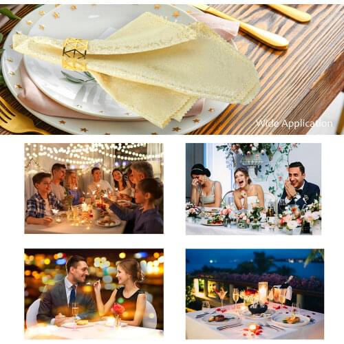 Alloy Napkin Rings Wedding Napkin Rings Decoration Ring Table Decoration Accessories for Dinner Table Napkin Party