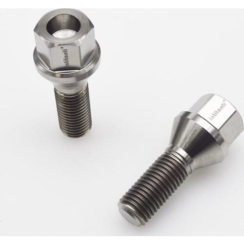Gr5 titanium alloy wheel hub bolt M14*1.5*28 cone seat (10pcs)