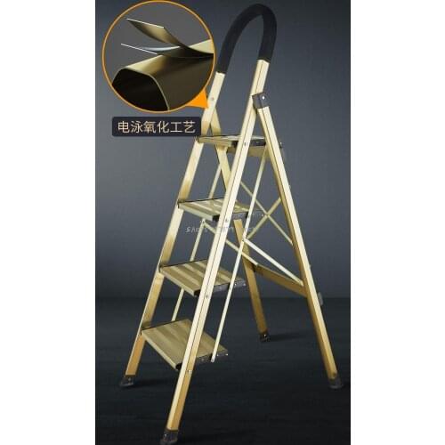 Ladder Household Folding Herringbone Ladder Aluminum Alloy Indoor Thickening Multifunctional Engineering Portable Climbing Stool