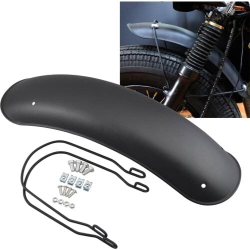 Motorcycle Retro Front Fender Mudguard Matte Black Metal For Harley Fat Bob Bobber CG125 Cafe Racer Chopper Tracker Uinversal
