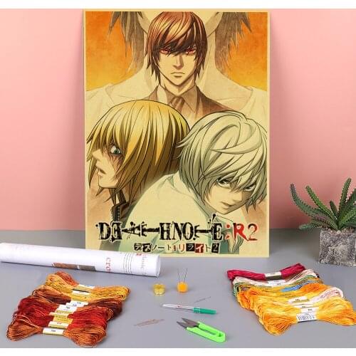 Landscape Classic Anime Series Death Note Printed 11CT Cross Stitch Embroidery Complete Kit DMC Threads Sewing Wholesale