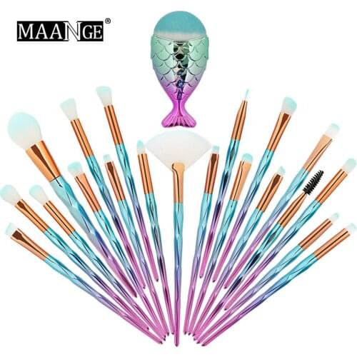 Pro Diamond Makeup Brushes Set Fan Powder Foundation Eye shadow Lip Blending Cosmetic Beautiful Make Up Brush Tools Womens gift