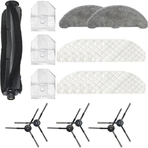 Main Brush Recyclable Mops Cloths Dust Bag Side Brush Accessories for ROIDMI EVE Plus Robot Cleaner Sweeper Parts