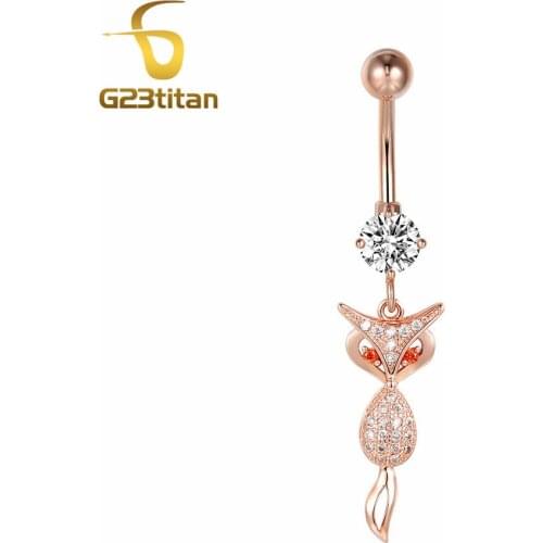 Sexy Navel Piercing Belly Button Rings Bar Crystal Zircon Dangling Ombligo Party Red Eye Owl Belly Ring For Woman Body Jewelry
