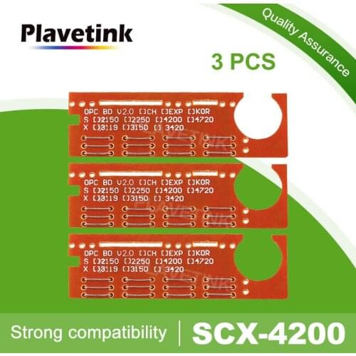 Plavetink Toner Chips 3PC SCX-4200 SCX-D4200A SCX-4210 Drum Chip Reset Chip for Samsung SCX 4200 4210 D4200 Printer