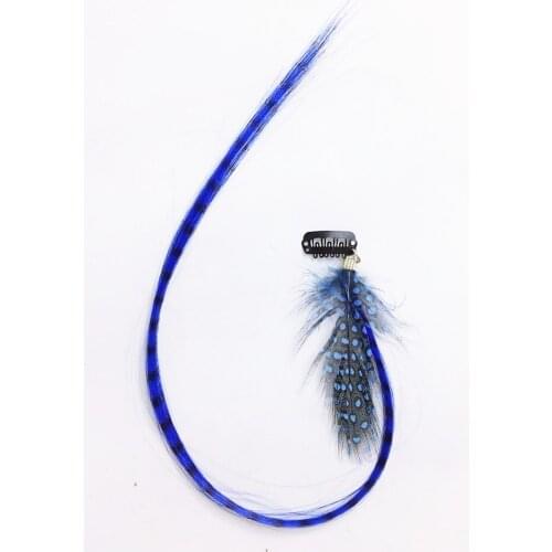 PRODİVA HAIR ACCESSORY KLİPSLİ SYNTHETIC PHEASANT FEATHER DARK BLUE-10 PCS/PACK
